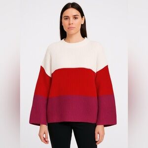 NWOT Brittany Humble Oversized Colorblock Sweater Size S